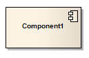 A Component used in UML Component diagrams modeled in Sparx Systems Enterprise Architect.