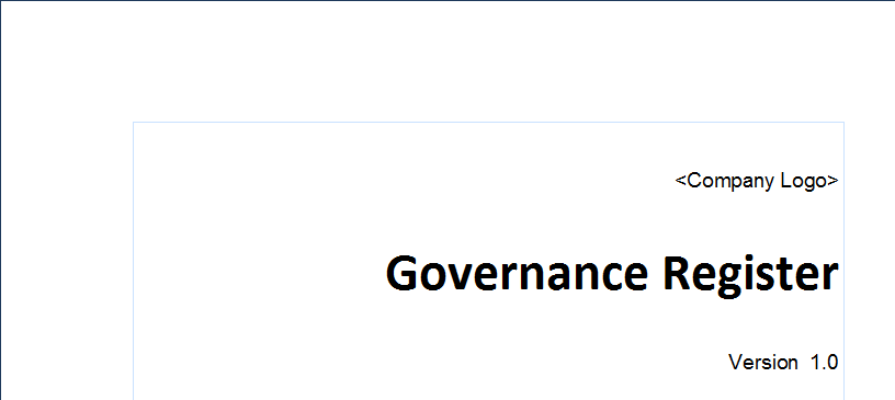 Using an artifact element to document a governance register in Sparx Systems Enterprise Architect.