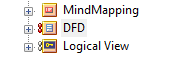 The red checkout overlay icon indicates that the package was checked out of version control whilst off line. In Sparx Systems Enterprise Architect.