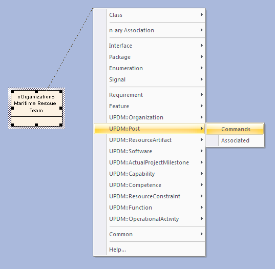 Using the quicklinker with the MDG Technology for UPDM in Sparx Systems Enterprise Architect.