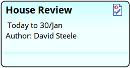 Showing a Review element in Sparx Systems Enterprise Architect.