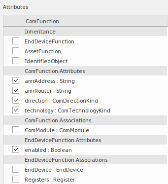 Editing a class in the Schema Composer