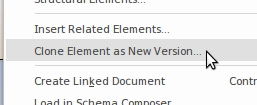 Time Aware Modeling: Cloning an element as a new version in Sparx Systems Enterprise Architect.