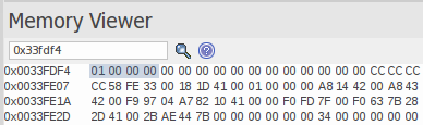 Raw memory inspection after data breakpoint