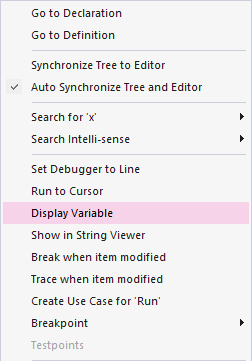 Locating a variable quickly from EA code editors