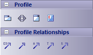 Showing a toolbox with labels switched off so icons wrap horizontally, in Sparx Systems Enterprise Architect.