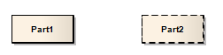 Part elements representing UML Properties. Part elements representing UML Properties.