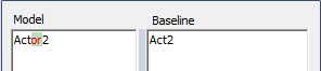 Showing a difference in a baseline comparison in Sparx Systems Enterprise Architect. Showing a difference in a baseline comparison in Sparx Systems Enterprise Architect.