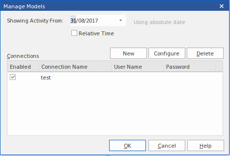 Configuring a Watch List in the Manage Models dialog in Sparx Systems Enterprise Architect. Configuring a Watch List in the Manage Models dialog in Sparx Systems Enterprise Architect.