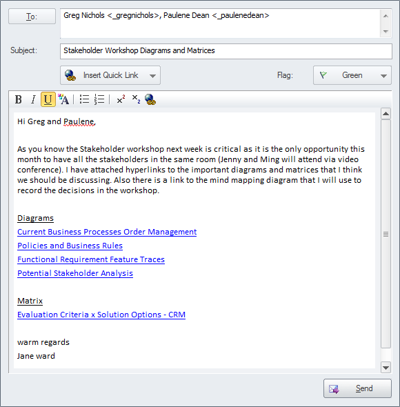 Using model mail in Sparx Systems Enterprise Architect. Using model mail in Sparx Systems Enterprise Architect.
