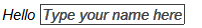 Name field Name field