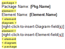 Setting sections and fields to report the Elements in Packages external to the currently selected package in Sparx Systems Enterprise Architect. Setting sections and fields to report the Elements in Packages external to the currently selected package in Sparx Systems Enterprise Architect.