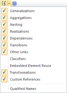 Traceability Window Options in Sparx Systems Enterprise Architect. Traceability Window Options in Sparx Systems Enterprise Architect.